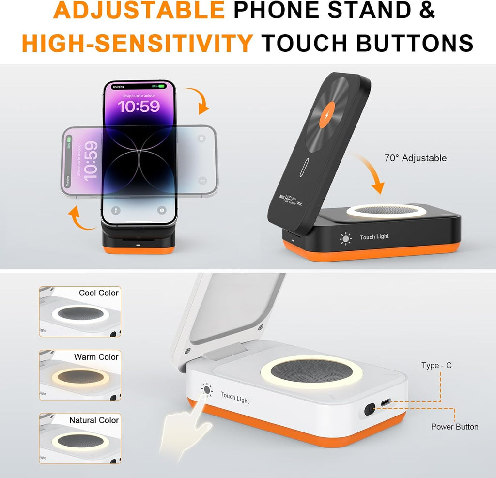 Nook — 3-in-1 Wireless Charger, Speaker & Night Light